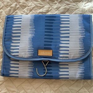 Stella & Dot Blue & White Cosmetic Case